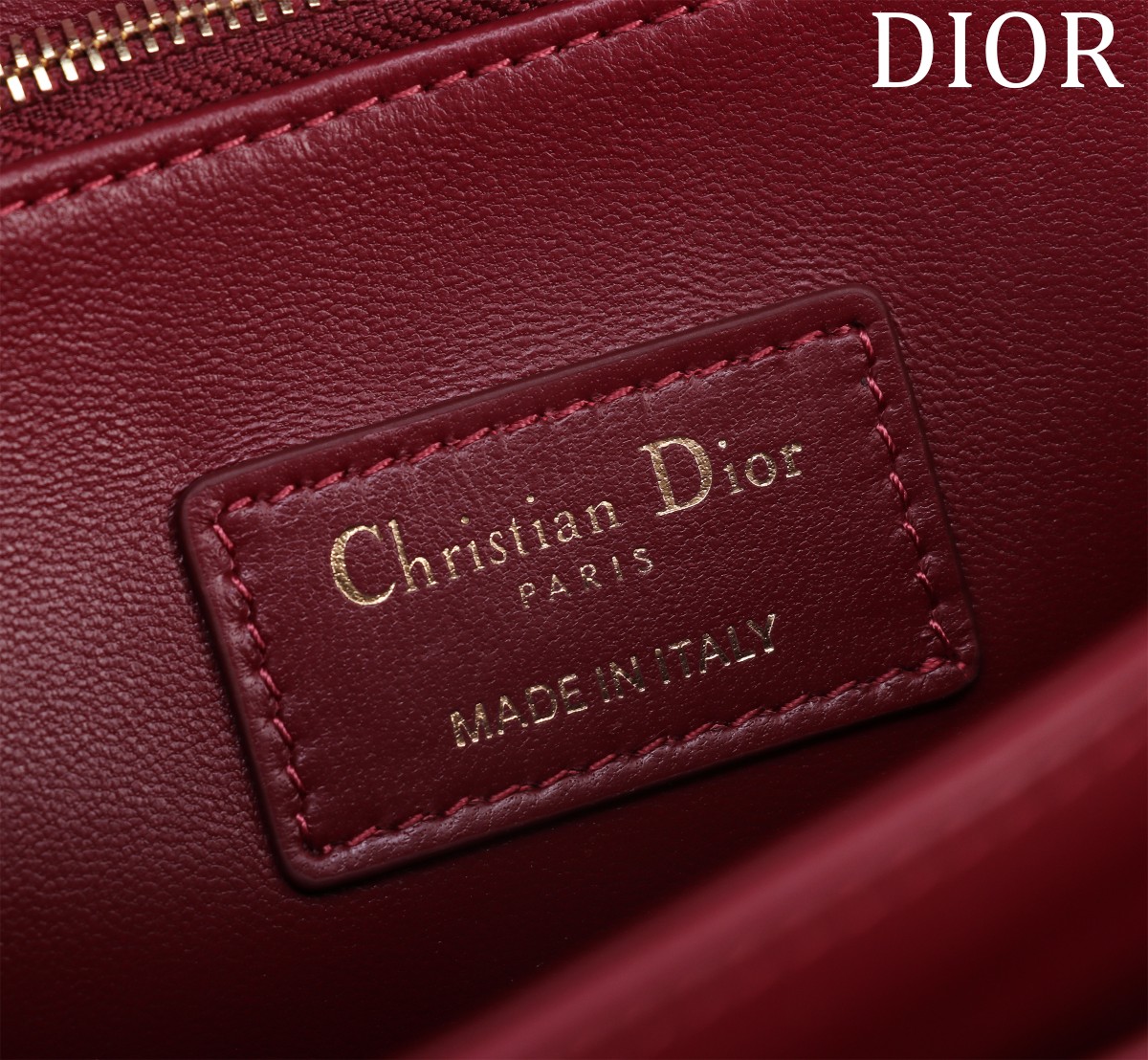 My Dior Top Handle Bag Burgundy Cannage Lambskin